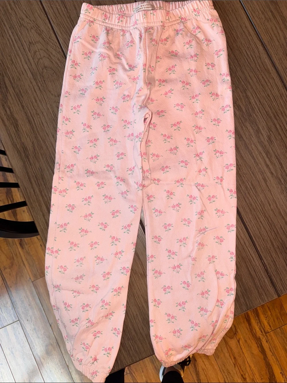 The Beaufort Bonnet Company Pink Floral Kids Sweatpants